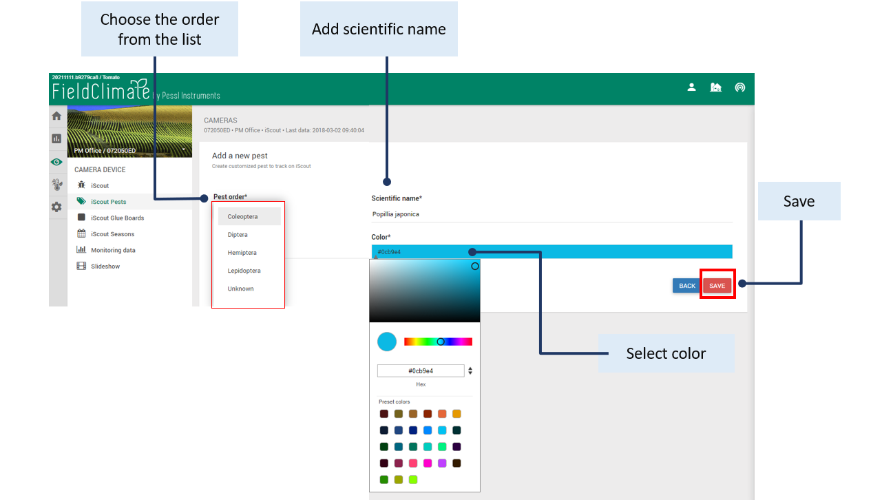 Adicionar novo manual pest_fieldclimate