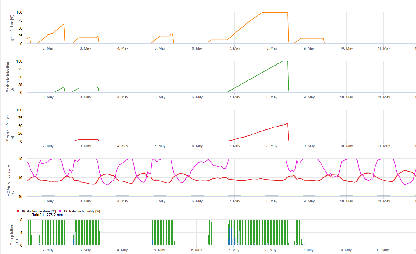 Antracnosis del arándano