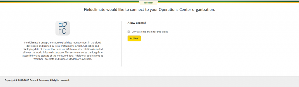 John Deere and FieldClimate
