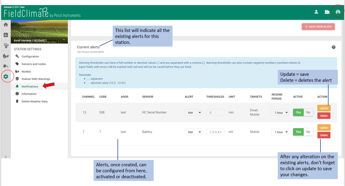 Configurer les avertissements et les alarmes_fieldclimate manual_2