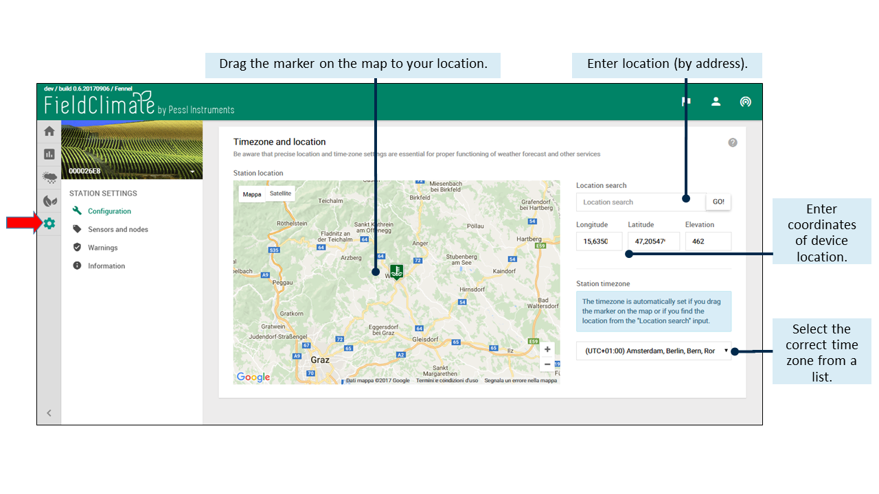 Timezone and location settings_1