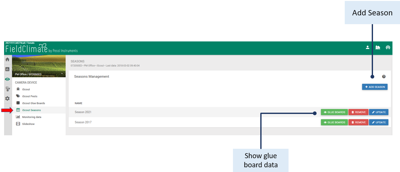 iSCOUT zarządzanie sezonem_klimat pola